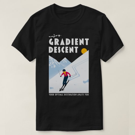 Enjoy gradient descent tシャツ (デザイン正面)