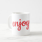 Enjoy life mug コーヒーマグカップ (正面左)