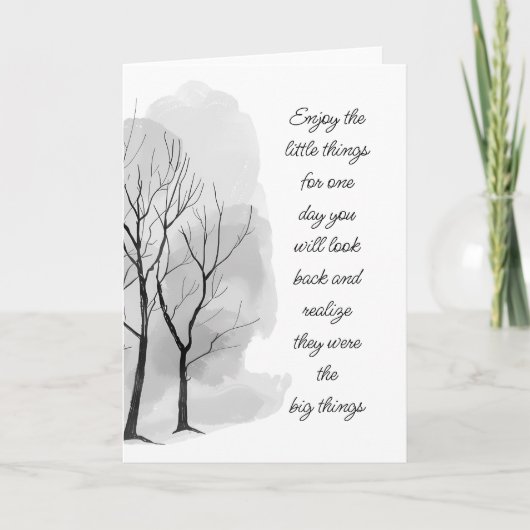 Enjoy Little Things Inspirational Life Quote カード (正面)