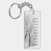 Enjoy Little Things Inspirational Life Quote キーホルダー (正面左)