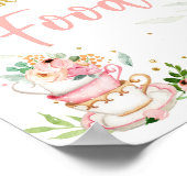 Enjoy Some Food Tea Party Baby Brewing Baby Shower ポスター (角)