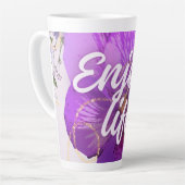 ENJOY THE LIFE カフェラテマグ (左アングル)