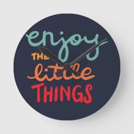 Enjoy the little things ラウンド壁時計