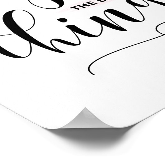 Enjoy The Little Things | Black Modern Calligraphy ポスター (角)