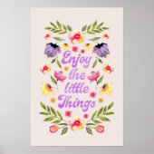 Enjoy the little Things Typografie ポスター (正面)