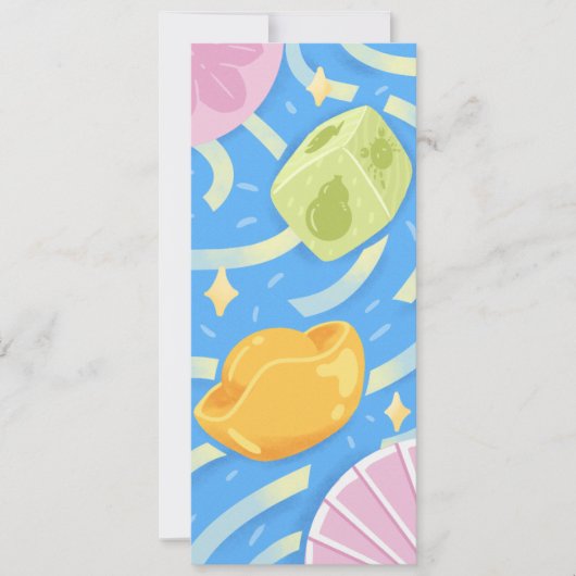 Enjoy The Lucky Game - Funky Cute Style 招待状 (正面)