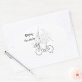  Enjoy the Ride: Minimalist DAILYMIEN  Sticker  楕円形シール (封筒)