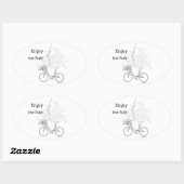  Enjoy the Ride: Minimalist DAILYMIEN  Sticker  楕円形シール (シート)