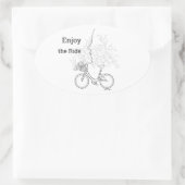  Enjoy the Ride: Minimalist DAILYMIEN  Sticker  楕円形シール (バッグ)