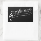 Enjoy The Silence Quote Peace Quiet Introvert Fun 長方形シール (バッグ)