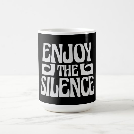 Enjoy The Silence Quote Peace Quiet Introvert Peac モーフィングマグカップ (中央)