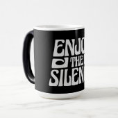 Enjoy The Silence Quote Peace Quiet Introvert Peac モーフィングマグカップ (正面左)