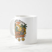 Enjoy the Waves – Vibrant Beach Life Mug コーヒーマグカップ (正面左)