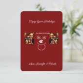 Enjoy Your Holidays, Christmas Cat And Owner Photo カード (スタンド正面)