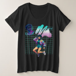 Enjoy Your Life プラスサイズTシャツ