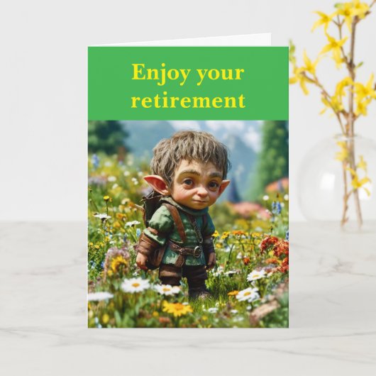 Enjoy your retirement. カード (黄色い花)