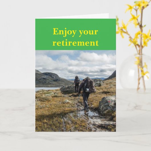Enjoy your retirement. カード (黄色い花)