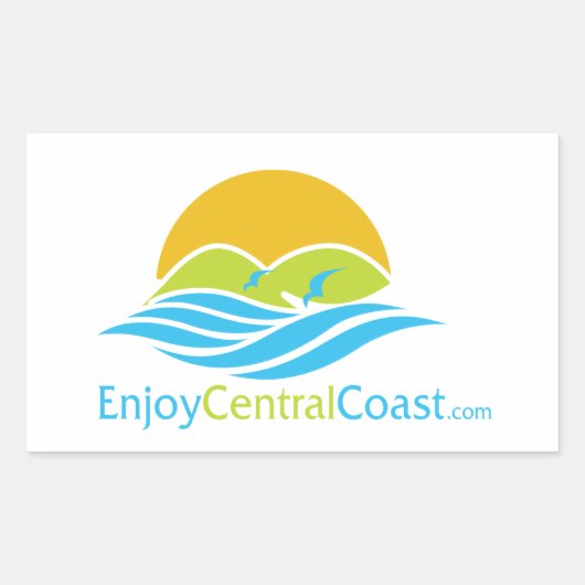 EnjoyCentralCoast.comシール 長方形シール (正面)