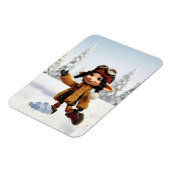 Enjoying A Snow Day マグネット (左側)