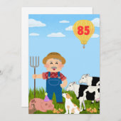 enkele verjaardagskaart 85 jaar (boerderij) シーズンカード (正面/裏面)