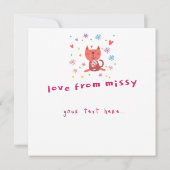 Enkele wenskaart poes 'love from' カード (裏面)