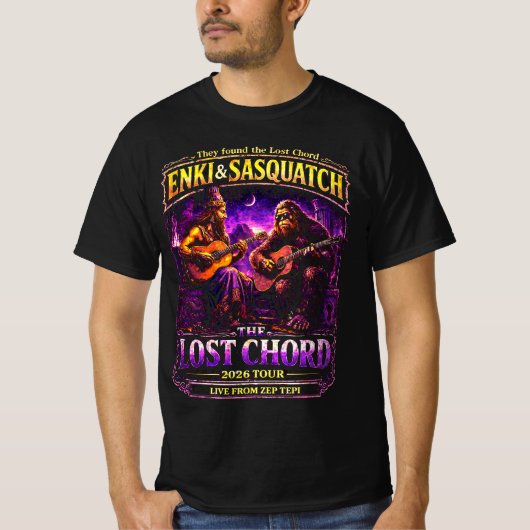 Enki and Sasquatch the Lost Chord Tour Tシャツ (正面)