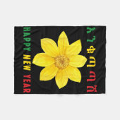 Enkuh Adey Abeba, Happy New Year, Ethioan Eritrean フリースブランケット (正面(横))