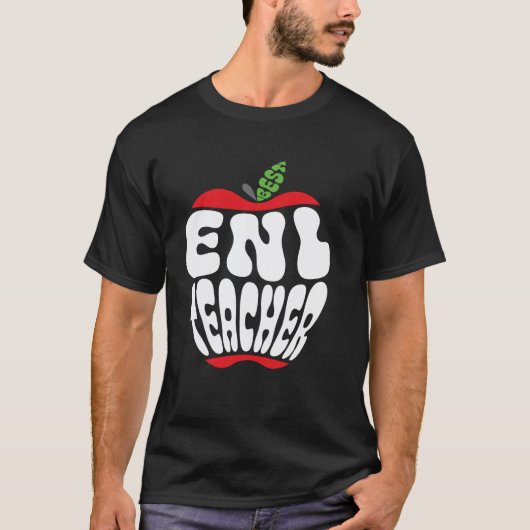 ENL教師感謝 英語 新言語 バック Tシャツ (正面)