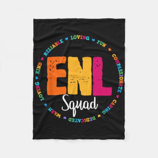 Enl Squad Teacher English New Language Squad Team フリースブランケット (正面)