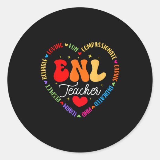 Enl Teacher Squad English New Language Squad Crew  ラウンドシール (正面)