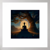 Enlightenment Under Bodhi Tree - Buddha Meditation ポスター (正面)