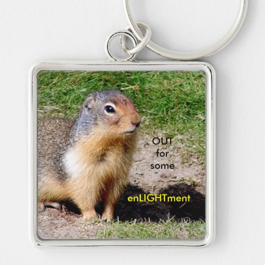 Enlightment/かわいいGroundhog Keychain キーホルダー (正面)