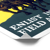 Enlist In The Field Artillery -- WW1 Army ポスター (角)