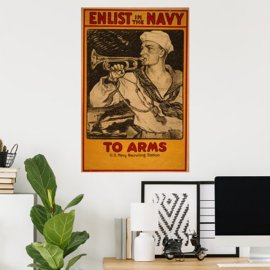 Enlist in the Navy ポスター (ホームオフィス)