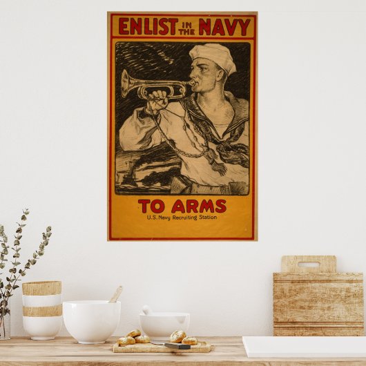 Enlist in the Navy ポスター (キッチン)