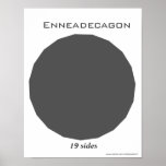 Enneadecagon Poster of Polygon ポスター<br><div class="desc">Names and pictures of regular posters. Enneadecagon Poster of Polygon</div>