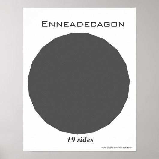 Enneadecagon Poster of Polygon ポスター (正面)