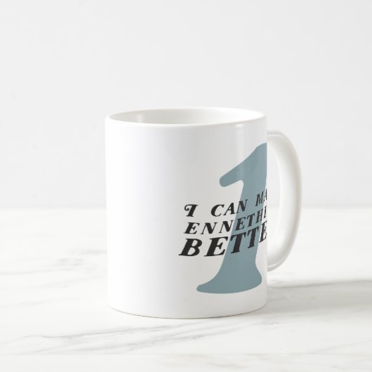 Enneagramのタイプ1のおもしろマグカップ コーヒーマグカップ (正面右)