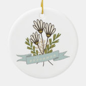 Enneagramのタイプ1の花のクリスマスのオーナメント セラミックオーナメント (裏面)