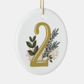 Enneagramのタイプ2の花のクリスマスのオーナメント セラミックオーナメント (右)