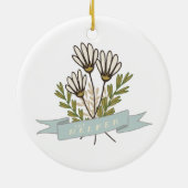 Enneagramのタイプ2の花のクリスマスのオーナメント セラミックオーナメント (裏面)