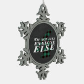 Enneagramのタイプ4おもしろいな雪片のオーナメント スノーフレークピューターオーナメント (左)