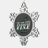 Enneagramのタイプ4おもしろいな雪片のオーナメント スノーフレークピューターオーナメント (右)