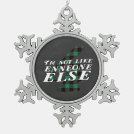 Enneagramのタイプ4おもしろいな雪片のオーナメント スノーフレークピューターオーナメント