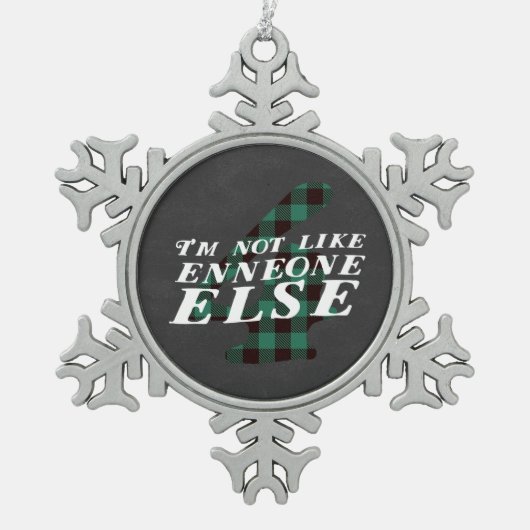 Enneagramのタイプ4おもしろいな雪片のオーナメント スノーフレークピューターオーナメント (正面)