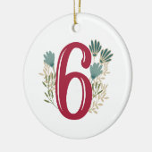 Enneagramのタイプ6花柄のクリスマスのオーナメント セラミックオーナメント (左)