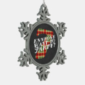 Enneagramのタイプ7おもしろいな雪片のオーナメント スノーフレークピューターオーナメント (左)