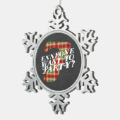 Enneagramのタイプ7おもしろいな雪片のオーナメント スノーフレークピューターオーナメント (右)