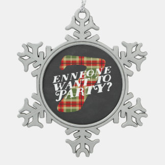 Enneagramのタイプ7おもしろいな雪片のオーナメント スノーフレークピューターオーナメント