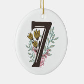 Enneagramのタイプ7花柄のクリスマスのオーナメント セラミックオーナメント (右)